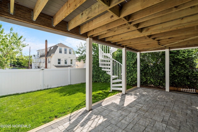 72 4th St, Highlands, NJ 07732 - view of patio featuring stairs