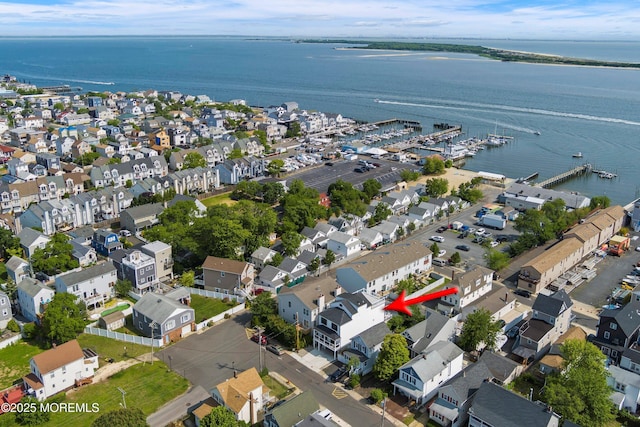 72 4th St, Highlands, NJ 07732 - aerial view of property's location featuring a large body of water and nearby suburban area