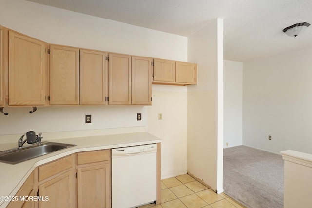 62 Cohasset Ct, Holmdel, NJ 07733 - kitchen with white dishwasher, light brown cabinets, and a sink