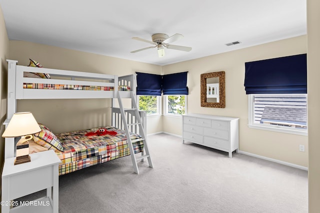 7 Brown Ave, Lavallette, NJ 08735 - carpeted bedroom featuring baseboards and a ceiling fan