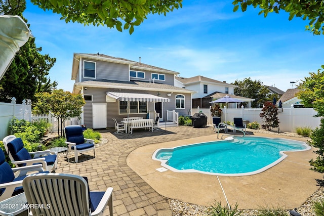 7 Brown Ave, Lavallette, NJ 08735 - back of property featuring a patio and a fenced backyard