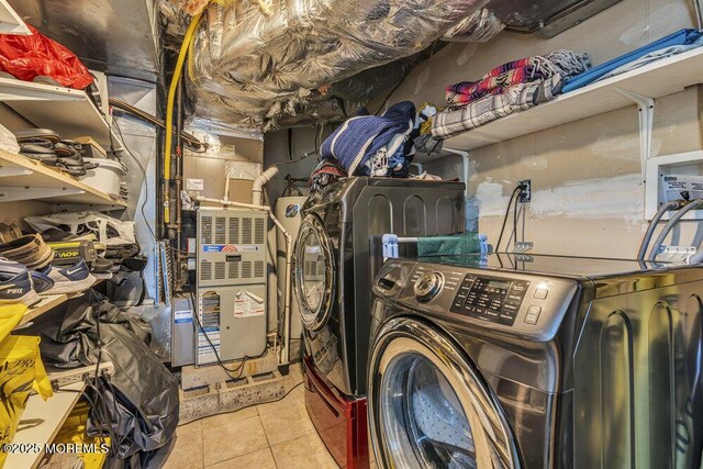 1208 Pine Tree Way, Belmar, NJ 07719 - washroom with separate washer and dryer and tile patterned flooring