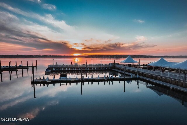 1208 Pine Tree Way, Belmar, NJ 07719 - dock area featuring a water view