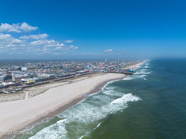 305 Franklin Ave, Seaside Heights, NJ 08751 - drone / aerial view of waterfront with a beach
