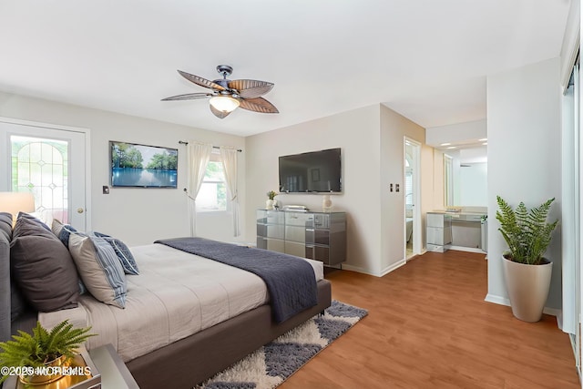 35 High Ridge Rd, Ocean Twp, NJ 07712 - bedroom featuring light wood finished floors and ceiling fan