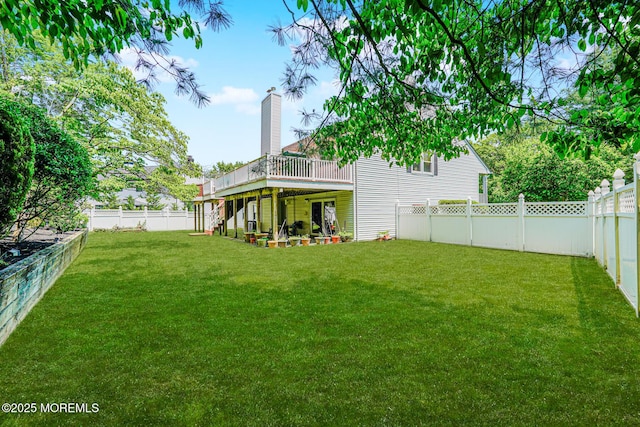 35 High Ridge Rd, Ocean Twp, NJ 07712 - fenced backyard featuring a wooden deck