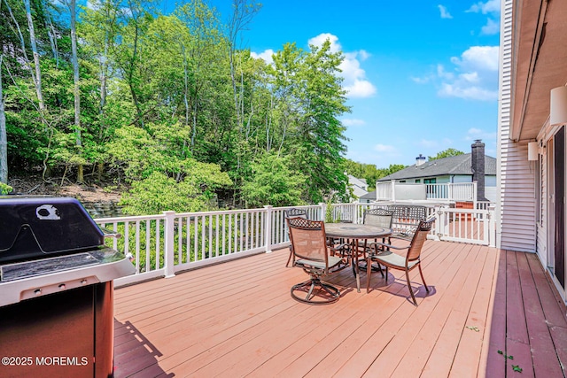 35 High Ridge Rd, Ocean Twp, NJ 07712 - wooden terrace featuring outdoor dining space and grilling area