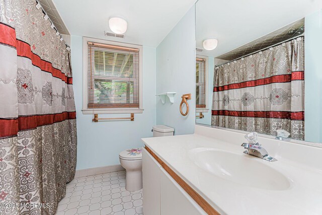 35 High Ridge Rd, Ocean Twp, NJ 07712 - full bath featuring vanity, a shower with curtain, and tile patterned floors
