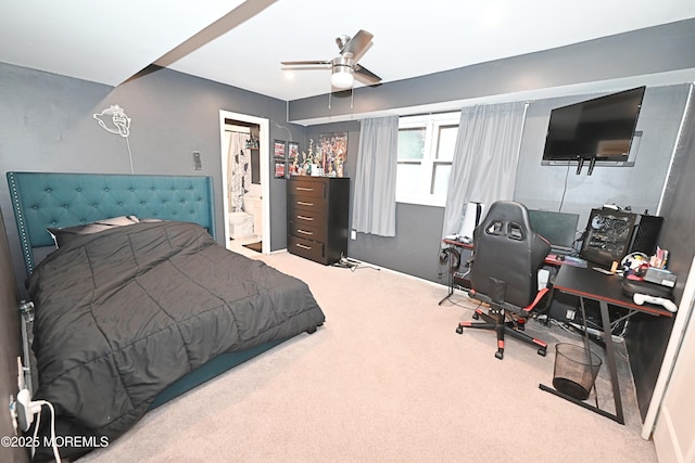 8 Michelle Ave, South Amboy, NJ 08879 - carpeted bedroom with ceiling fan, an office area, and ensuite bathroom