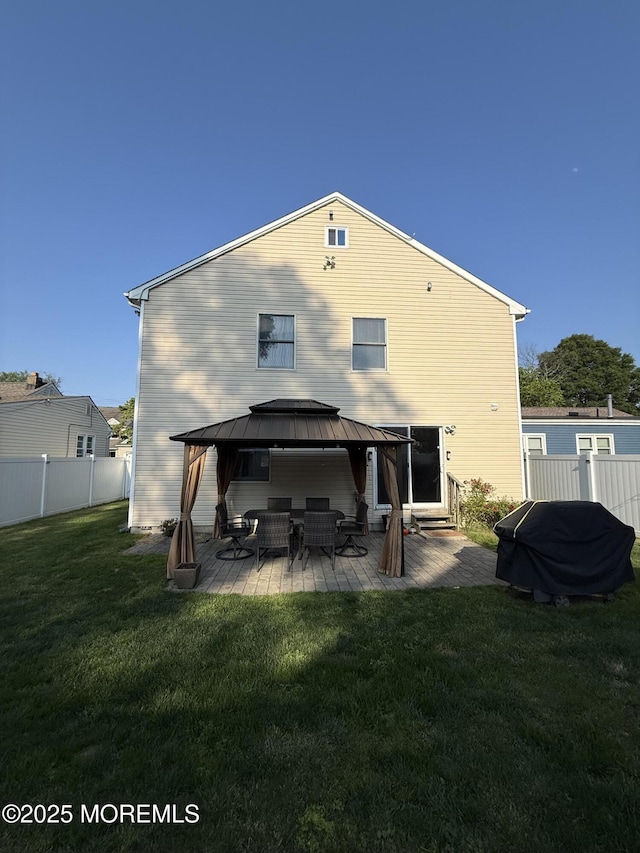 27 Pacific Ave, North Middletown, NJ 07748 - back of house with a gazebo and a patio area