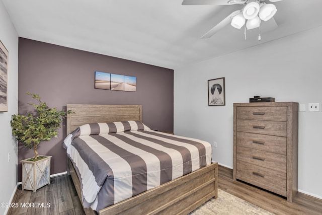 711 Chelsea St, Forked River, NJ 08731 - bedroom with wood finished floors, baseboards, and ceiling fan