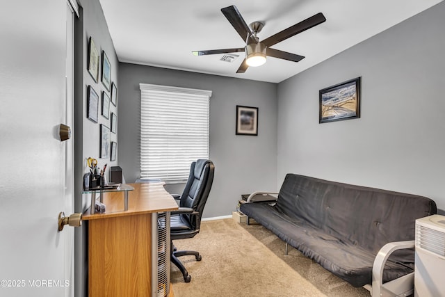 711 Chelsea St, Forked River, NJ 08731 - carpeted office space with a ceiling fan and baseboards
