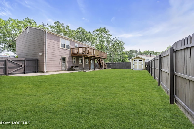 711 Chelsea St, Forked River, NJ 08731 - view of yard with a deck, stairway, a patio area, and a gate