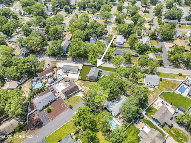 711 Chelsea St, Forked River, NJ 08731 - aerial view of property and surrounding area with nearby suburban area