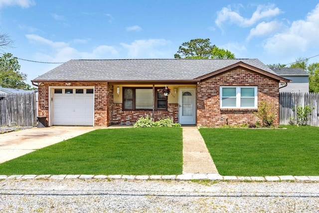 1004 Pensacola Rd, Forked River, NJ 08731 - ranch-style house featuring brick siding, driveway, an attached garage, and roof with shingles
