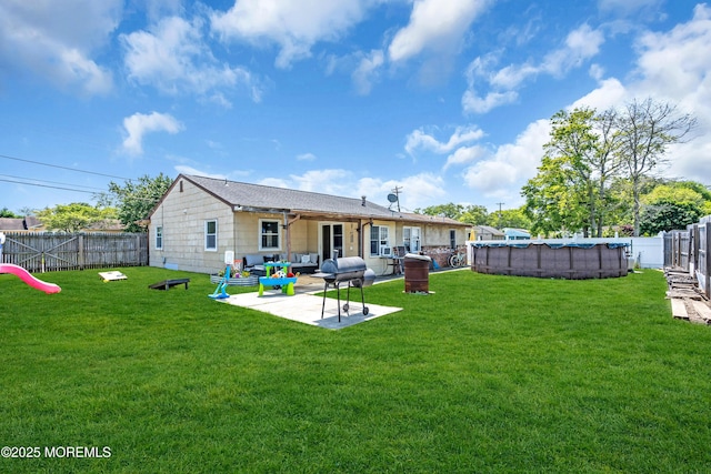 1004 Pensacola Rd, Forked River, NJ 08731 - back of property with a patio and an outdoor hangout area