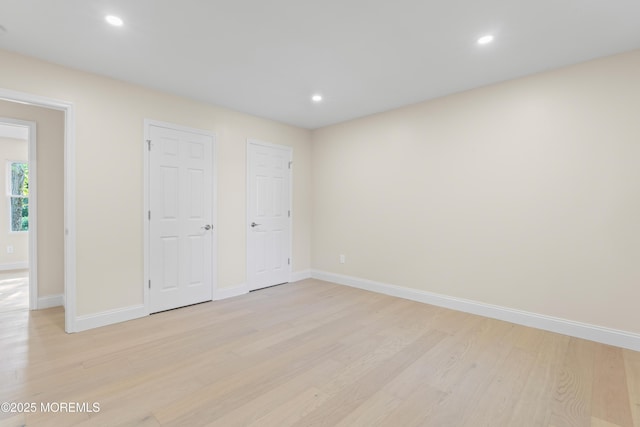 5 Rose St, Lincroft, NJ 07738 - unfurnished bedroom featuring baseboards, light wood finished floors, and recessed lighting