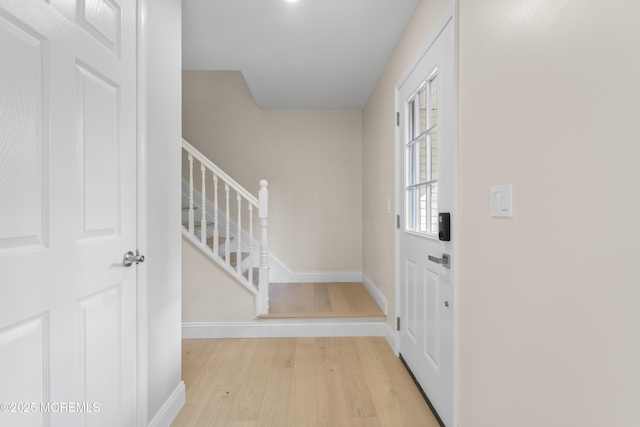 5 Rose St, Lincroft, NJ 07738 - foyer featuring wood finished floors, baseboards, and stairway