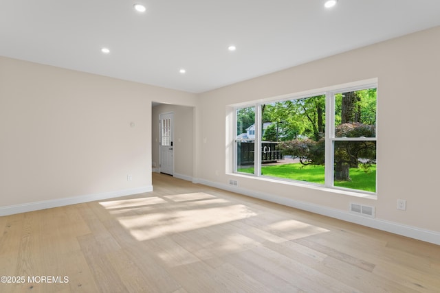 5 Rose St, Lincroft, NJ 07738 - empty room with light wood-style flooring, baseboards, and recessed lighting