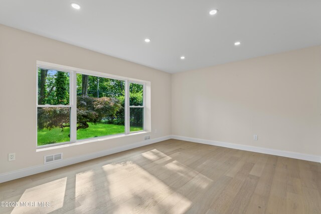 5 Rose St, Lincroft, NJ 07738 - empty room featuring baseboards, recessed lighting, and light wood-style floors