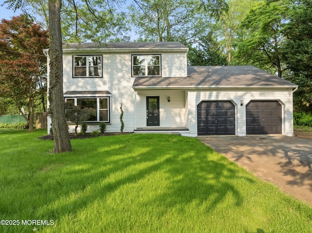 5 Rose St, Lincroft, NJ 07738 - view of front of house with a garage, driveway, and a front yard