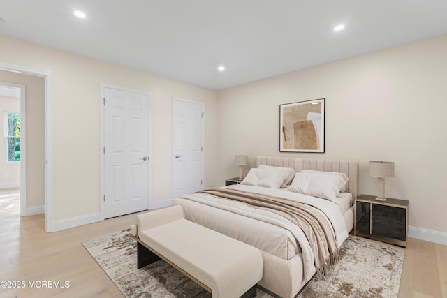 5 Rose St, Lincroft, NJ 07738 - bedroom with light wood-type flooring, baseboards, and recessed lighting