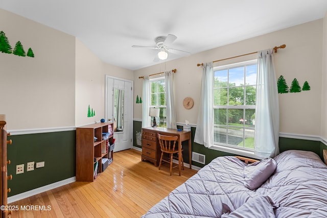 17 Durell Dr, Jackson, NJ 08527 - bedroom with light wood-style flooring, baseboards, and a ceiling fan