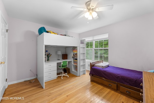 17 Durell Dr, Jackson, NJ 08527 - bedroom with light wood finished floors, an office area, ceiling fan, and baseboards