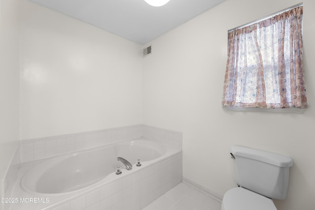 17 Durell Dr, Jackson, NJ 08527 - bathroom featuring toilet, a bath, tile patterned flooring, and baseboards