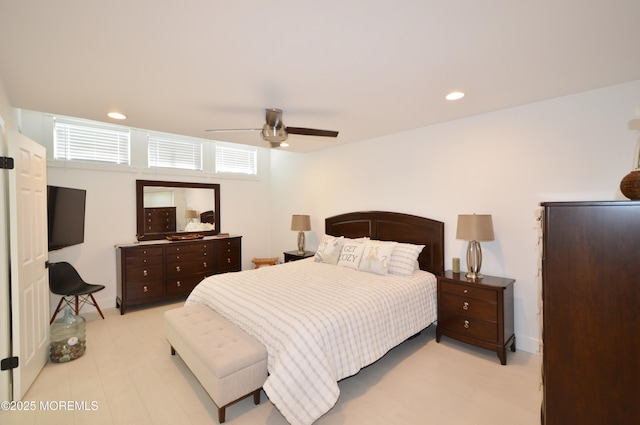 11 Fern Ct, Tinton Falls, NJ 07724 - bedroom with recessed lighting, ceiling fan, and baseboards