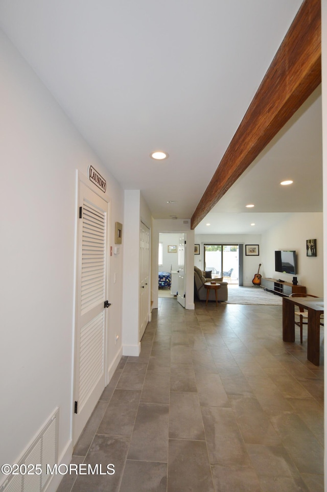11 Fern Ct, Tinton Falls, NJ 07724 - corridor featuring recessed lighting and beamed ceiling