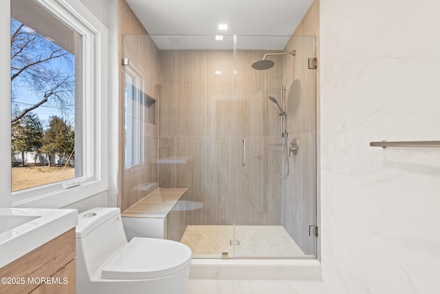 441 Slocum Pl, Oakhurst, NJ 07755 - full bath featuring a shower stall, toilet, and vanity