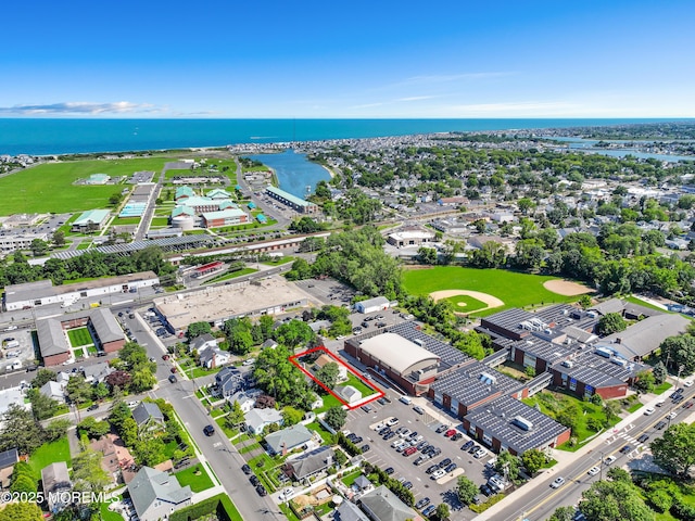 81 Curtis Pl, Manasquan, NJ 08736 - aerial overview of property's location featuring a nearby body of water and property boundaries highlighted