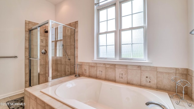 38 Ocean Grove Ln, Waretown, NJ 08758 - bathroom with a stall shower and a tub with jets