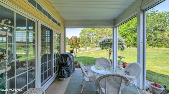 38 Ocean Grove Ln, Waretown, NJ 08758 - sunroom with healthy amount of natural light and outdoor dining space
