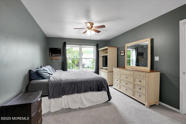 503 Oswego Ct, Mount Laurel, NJ 08054 - bedroom featuring light colored carpet and a ceiling fan