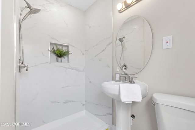 13 Pinehurst Dr, Little Egg Harbor, NJ 08087 - full bath with a marble finish shower and toilet