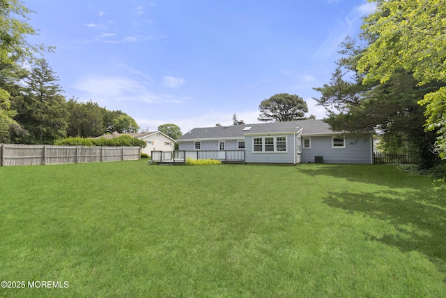 13 Pinehurst Dr, Little Egg Harbor, NJ 08087 - back of property featuring a deck and a chimney