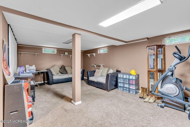 7 E Parkway Pl, Holmdel, NJ 07733 - below grade area featuring carpet flooring