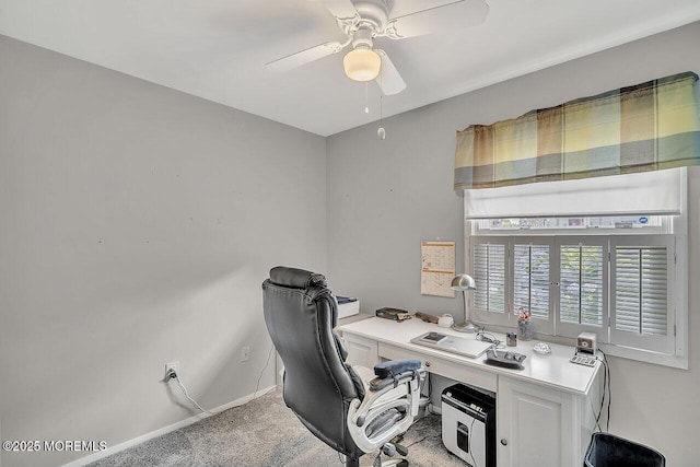 153 Lloyd Rd, Matawan, NJ 07747 - home office with ceiling fan and light carpet