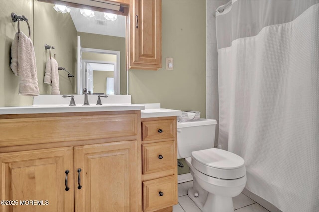 153 Lloyd Rd, Matawan, NJ 07747 - full bath featuring vanity, tile patterned flooring, and a shower with shower curtain