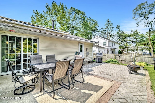 153 Lloyd Rd, Matawan, NJ 07747 - view of patio / terrace with a fire pit, grilling area, and outdoor dining space