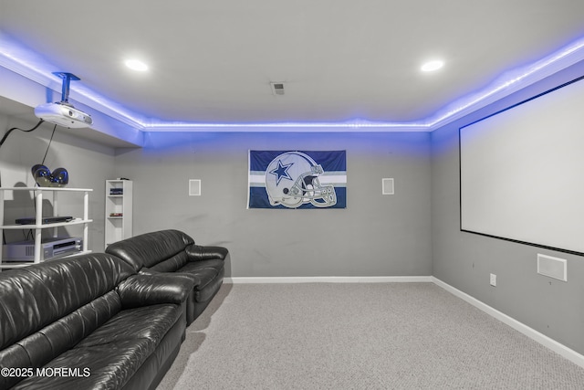 23 Emma Ln, Jackson, NJ 08527 - home theater room featuring carpet floors and recessed lighting