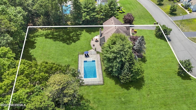 23 Emma Ln, Jackson, NJ 08527 - aerial view of property and surrounding area featuring property boundaries highlighted