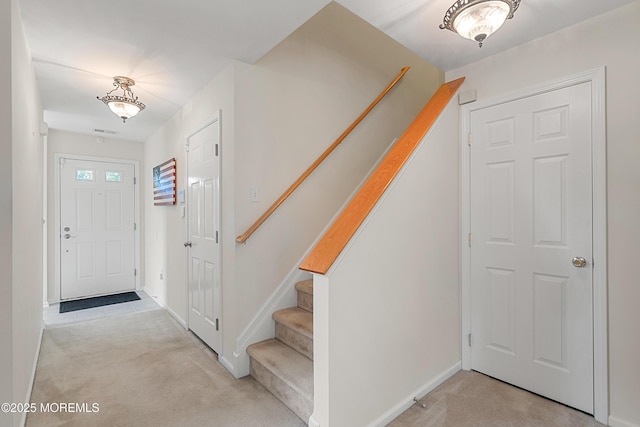 1 Maywood Run, Tinton Falls, NJ 07753 - foyer entrance with carpet flooring and stairs