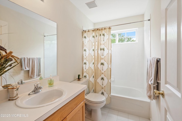 1 Maywood Run, Tinton Falls, NJ 07753 - full bathroom featuring vanity, shower / bath combo, and tile patterned floors