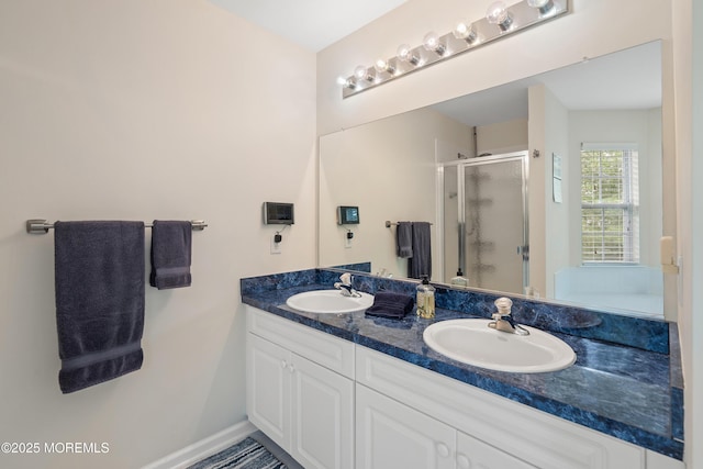 1 Maywood Run, Tinton Falls, NJ 07753 - full bath featuring a stall shower and double vanity