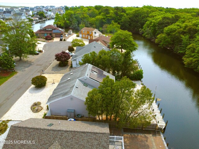 1124 Skiff Way Dr, Forked River, NJ 08731 - aerial view of residential area featuring a large body of water