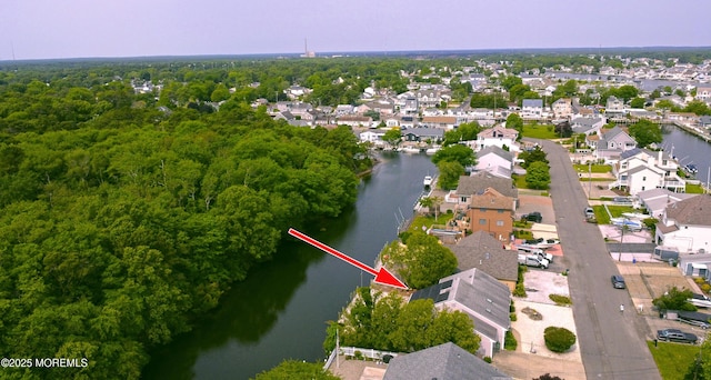 1124 Skiff Way Dr, Forked River, NJ 08731 - aerial perspective of suburban area with a large body of water