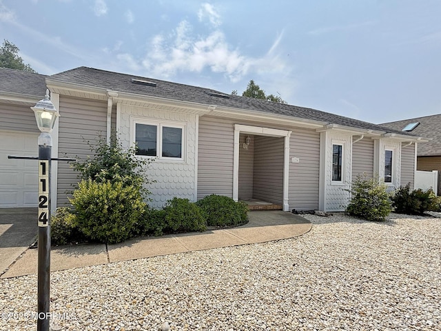 1124 Skiff Way Dr, Forked River, NJ 08731 - view of front of home with a shingled roof and an attached garage